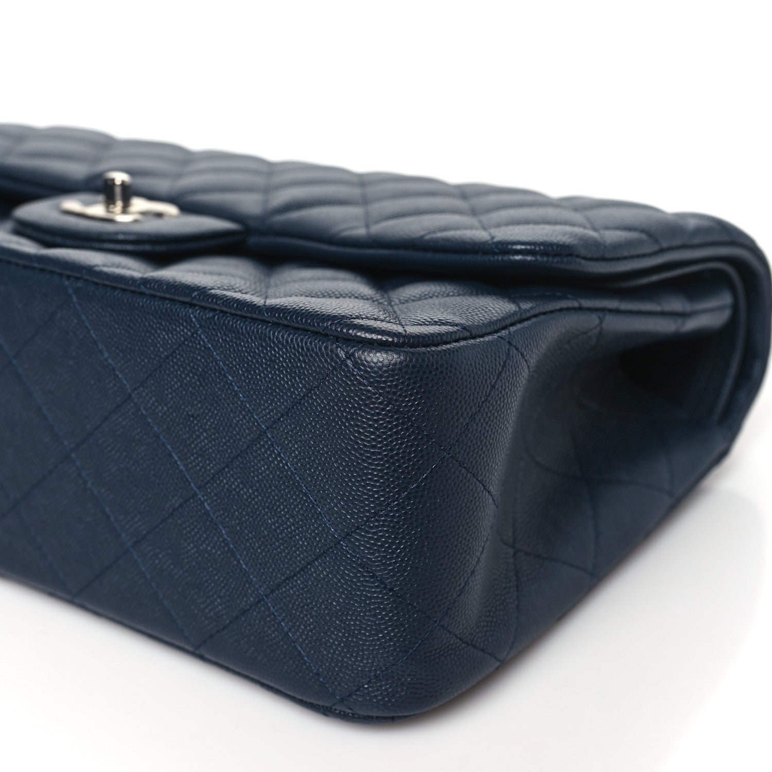 Chanel Caviar Quilted Jumbo Double Flap Navy Blue 9 of 9