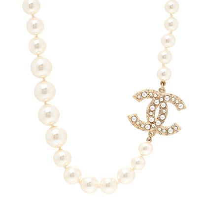 Chanel Pearl CC 100th Anniversary Necklace Light Gold 1 of 6