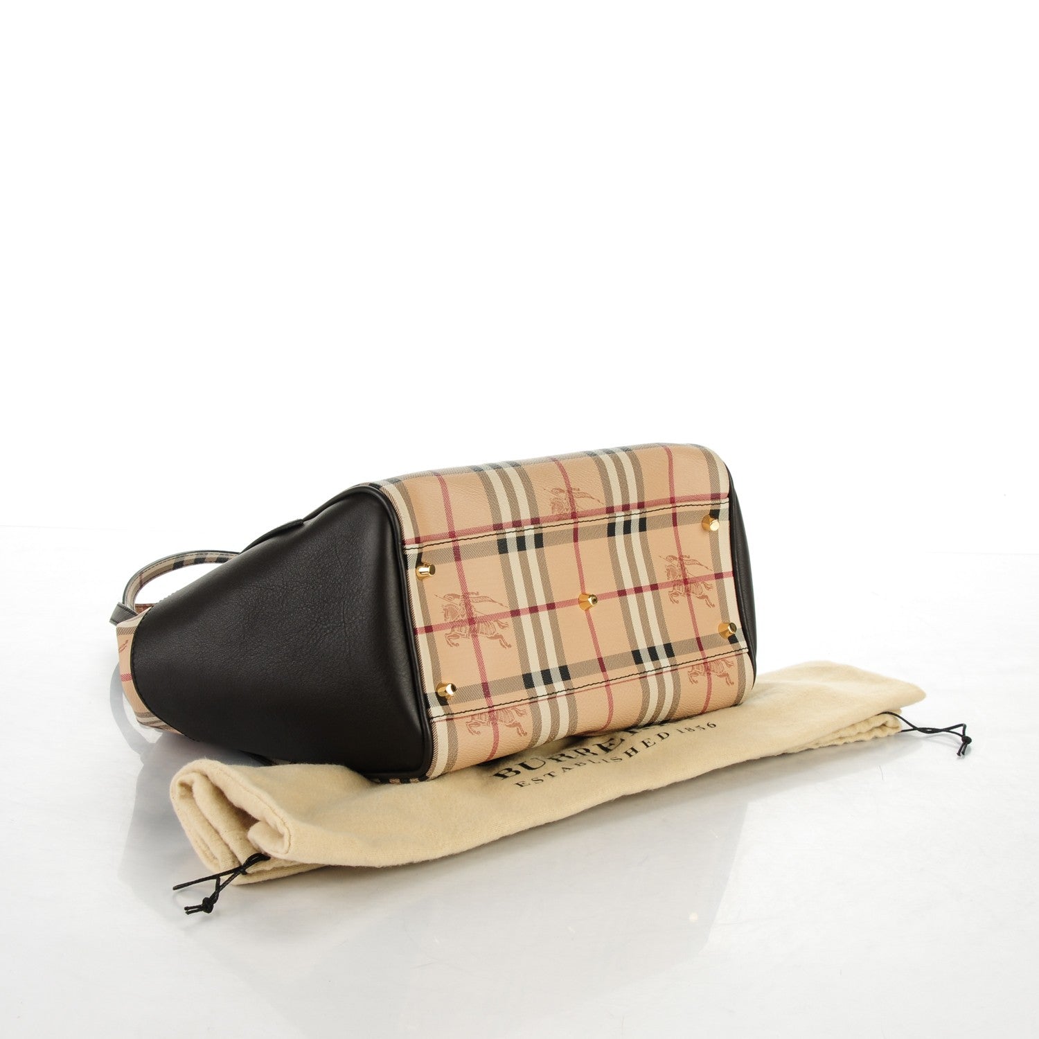 Burberry Haymarket Check Small Canterbury Tote Chocolate 4 of 8