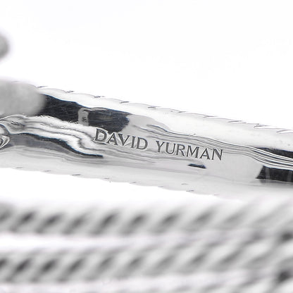 David Yurman Sterling Silver Diamond 3-Row Open Willow Bracelet 5 of 6