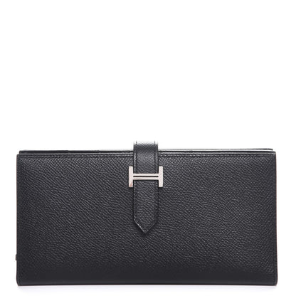 Hermes Epsom Bearn Gusset Wallet Black 1 of 8