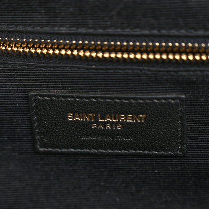 Saint Laurent Grain De Poudre Matelasse Chevron Large Monogram Satchel Nude Powder 6 of 10