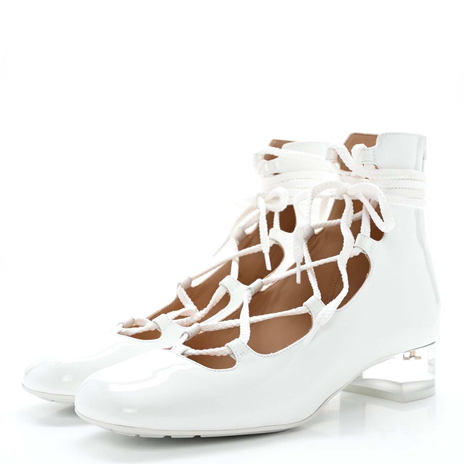 Christian Dior Patent Diorarty 30mm Pumps 38 White 3 of 9