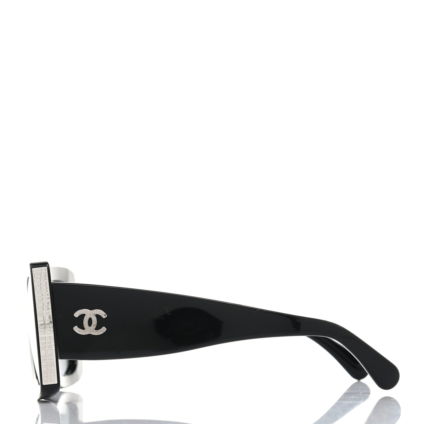 Acetate Rectangle Sunglasses 5435 Black Grey