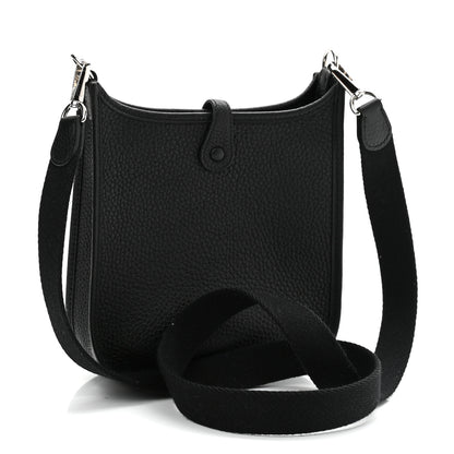 Hermes Taurillon Clemence Evelyne TPM Black 3 of 11