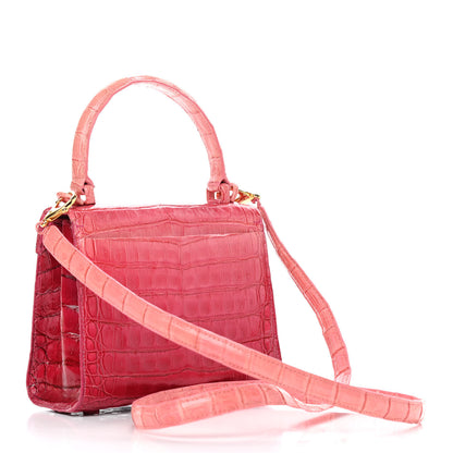 Nancy Gonzalez Crocodile Top Handle Bag Pink 3 of 10