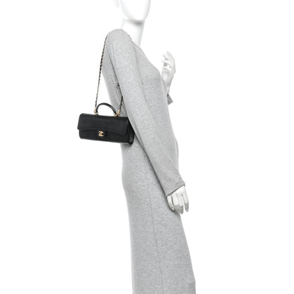 Chanel Lizard Calfskin Embossed Clutch With Chain Black 2 of 11