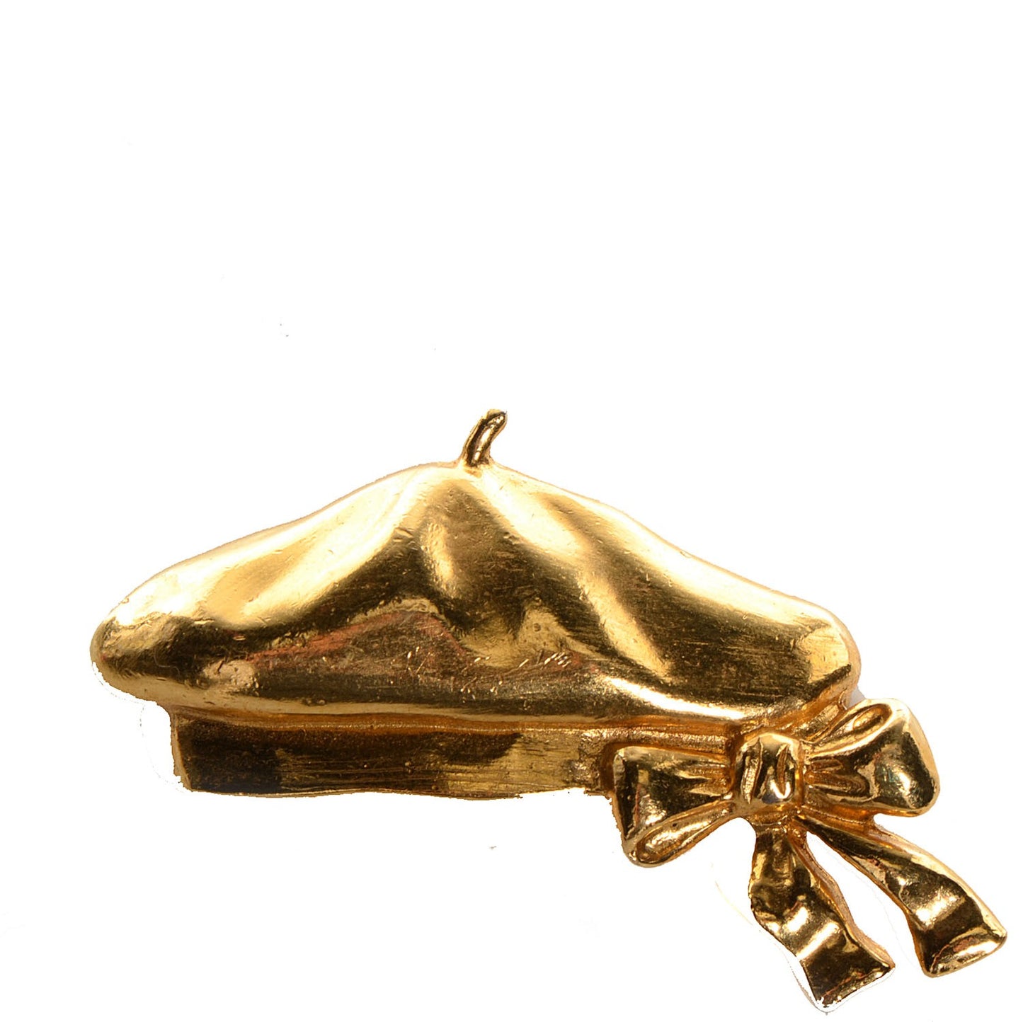Beret Hat Brooch Gold