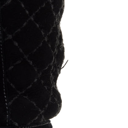 Chanel Suede Quilted Shearling High Boots 40 Black 11 of 12