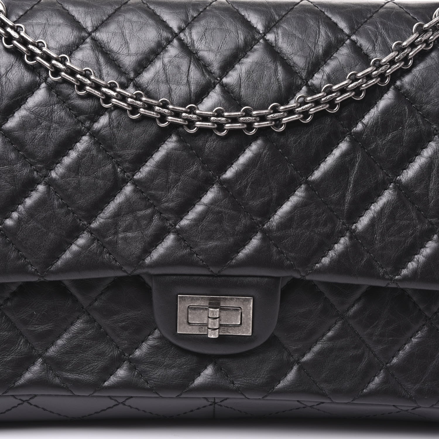 Chanel Aged Calfskin Quilted 2.55 Reissue 226 Flap Black 8 of 8