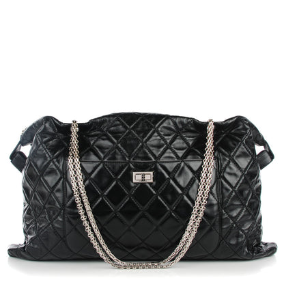 Chanel Glazed Calfskin Quilted Surpique Carryall Black 1 of 8