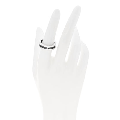 Bulgari Sterling Silver Ceramic Save The Children One-Band Ring 55 7.25 2 of 7