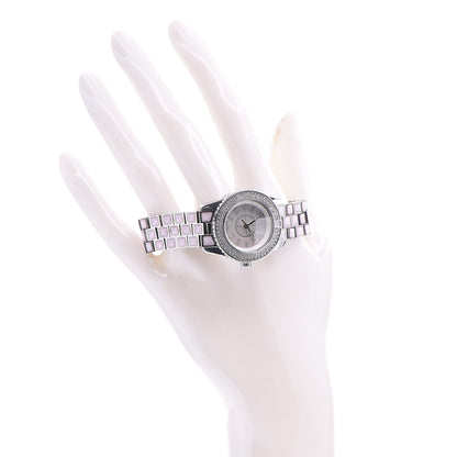 Christian Dior Stainless Steel Diamond Pave Bezel Sapphire 29mm Christal Quartz Watch Pink 2 of 8