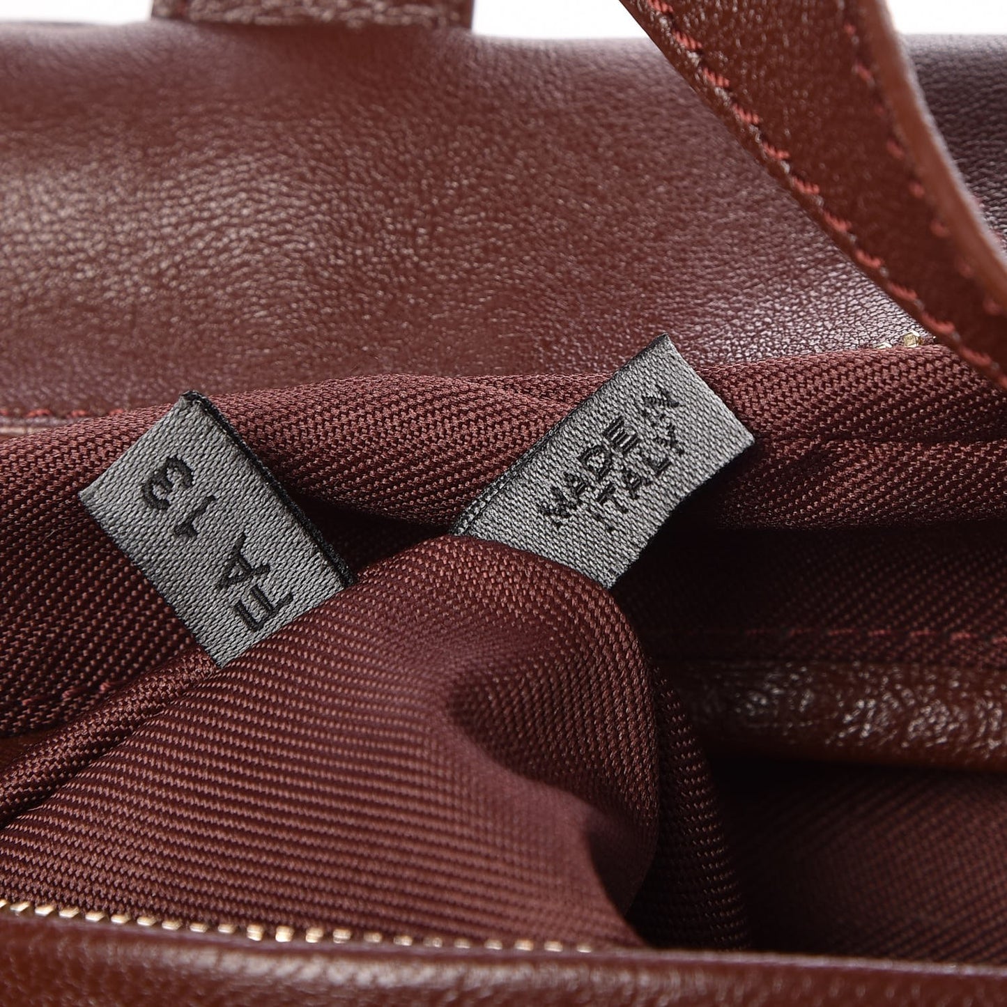 Leather Frankie Zip Handbag Chestnut