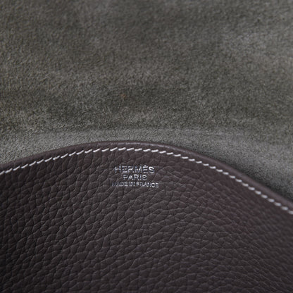 Hermes Taurillon Clemence Halzan 31 GM Etain 9 of 9