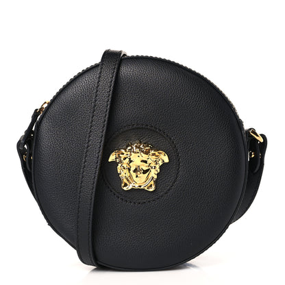 Versace Calfskin La Medusa Round Camera Bag Black 1 of 8
