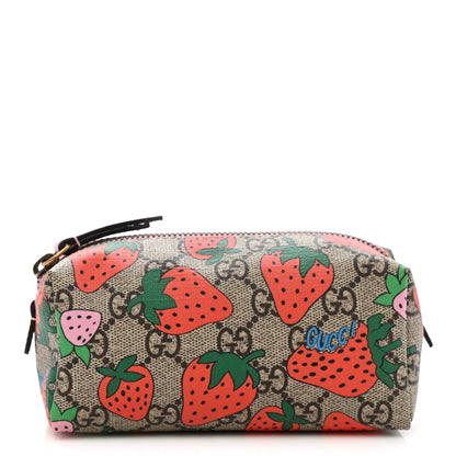 Gucci GG Supreme Monogram Strawberry Cosmetic Case 1 of 7