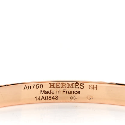 Hermes 18K Rose Gold Diamond PM Kelly Bracelet SH 3 of 3