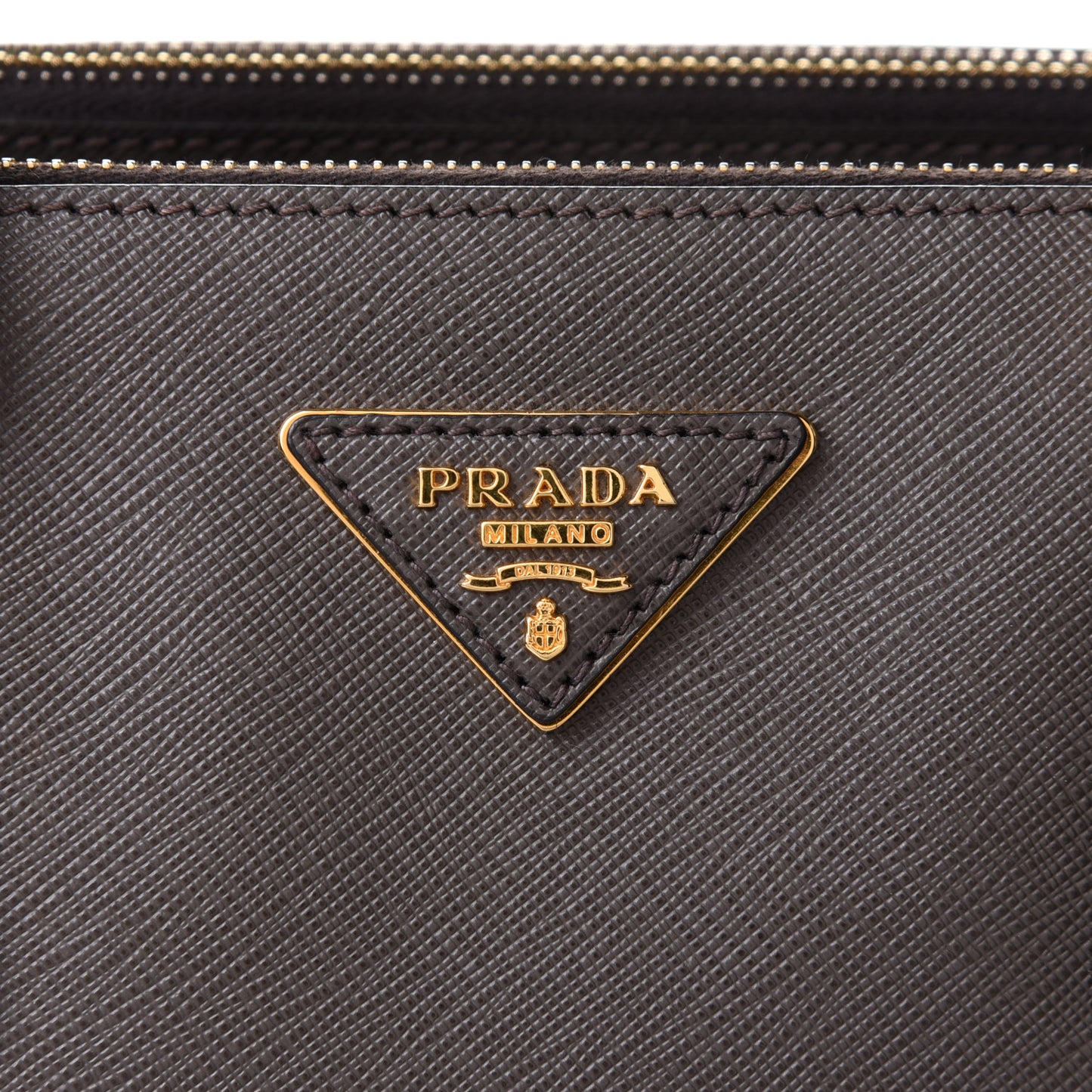 Saffiano Medium Galleria Double Zip Tote Caffe