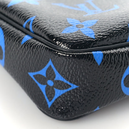 Louis Vuitton Colored Monogram Mini Pochette Accessories Blue Black 7 of 8