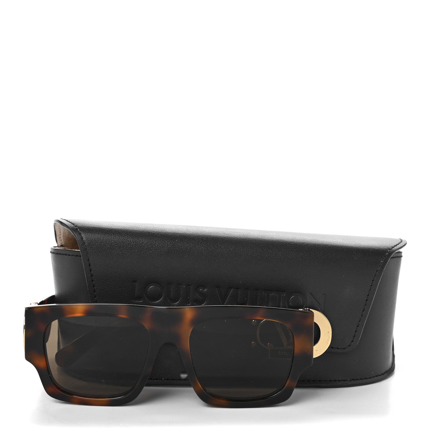 Louis Vuitton Acetate LV Link Square Sunglasses Z1479W Dark Tortoise 9 of 9