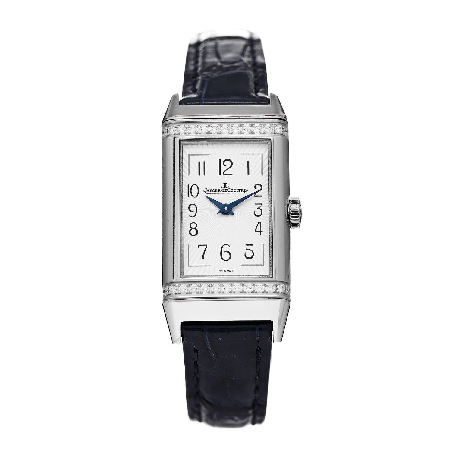 Jaeger-LeCoultre Stainless Steel Alligator Diamond 20mm Reverso One MonoFace Quartz Watch Q3288420 1 of 7