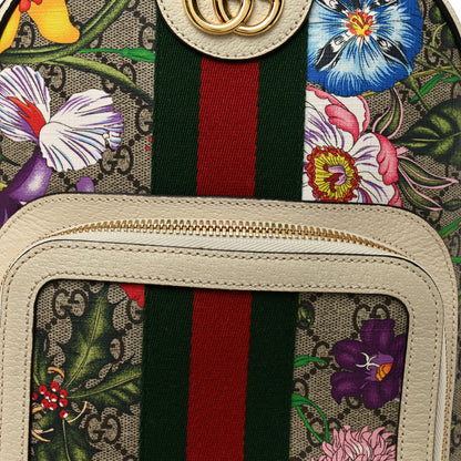 Gucci GG Supreme Monogram Flora Web Small Ophidia Day Backpack White 8 of 15