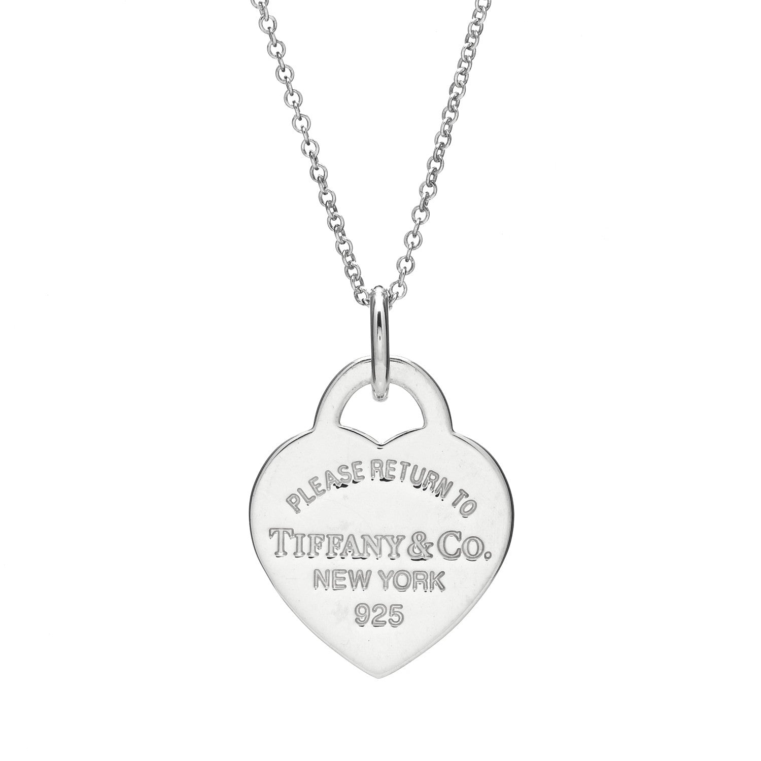 Tiffany Sterling Silver Enamel Small Return to Tiffany Heart Pendant Necklace Blue 5 of 6