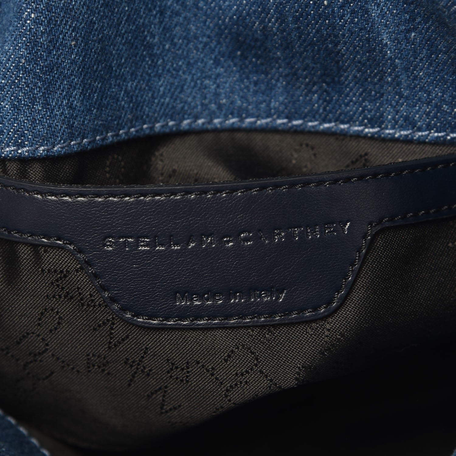 Stella McCartney Eco Denim Embroidered Mini Falabella Tote Cerulean 7 of 7