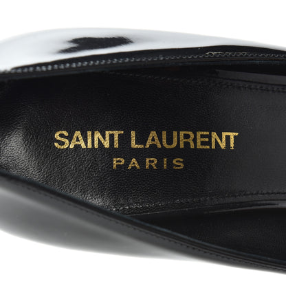 Saint Laurent Patent Calfskin Opyum 85 Pumps 37.5 Black Gold 7 of 10
