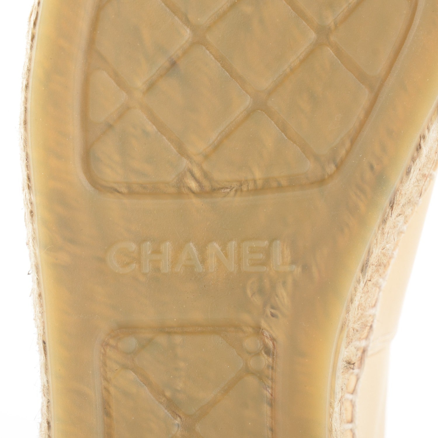 Chanel Lambskin CC Espadrilles 39 Beige Black 20 of 22