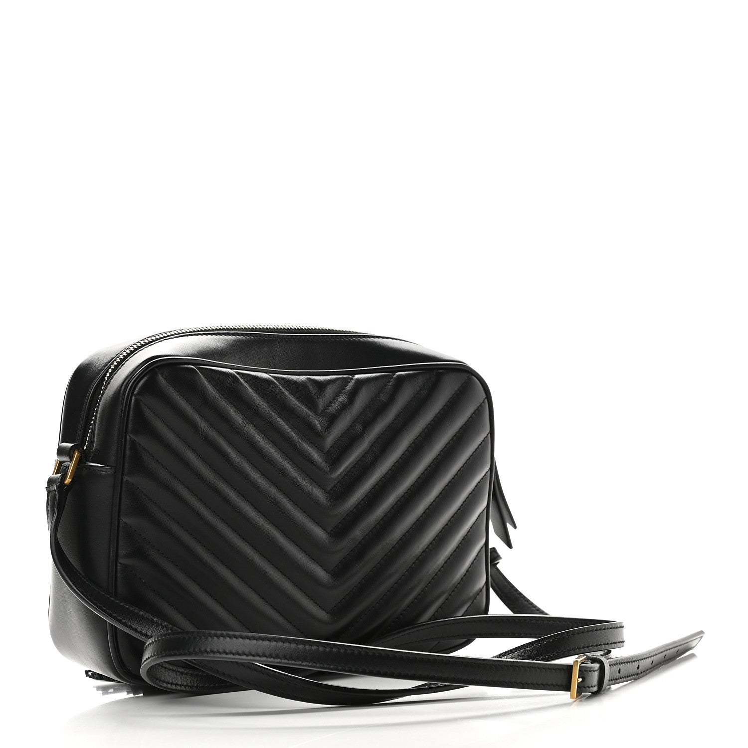 Saint Laurent Calfskin Matelasse Monogram Lou Camera Bag Black 3 of 9