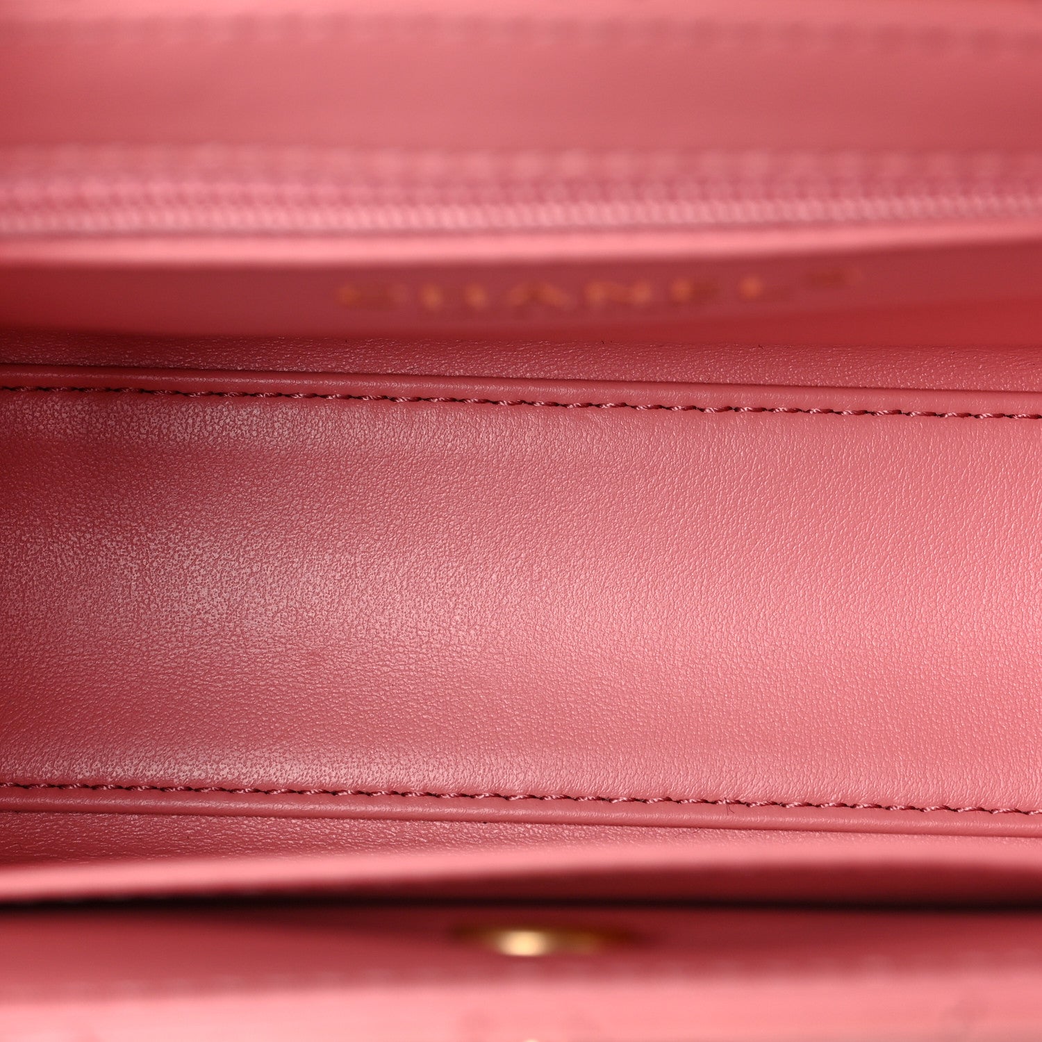 Chanel Shiny Aged Calfskin Quilted Nano Kelly Shopper Coral Pink 8 of 15