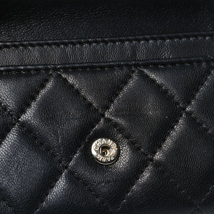 Chanel Lambskin Quilted Flap Card Holder Wallet Black 12 of 12