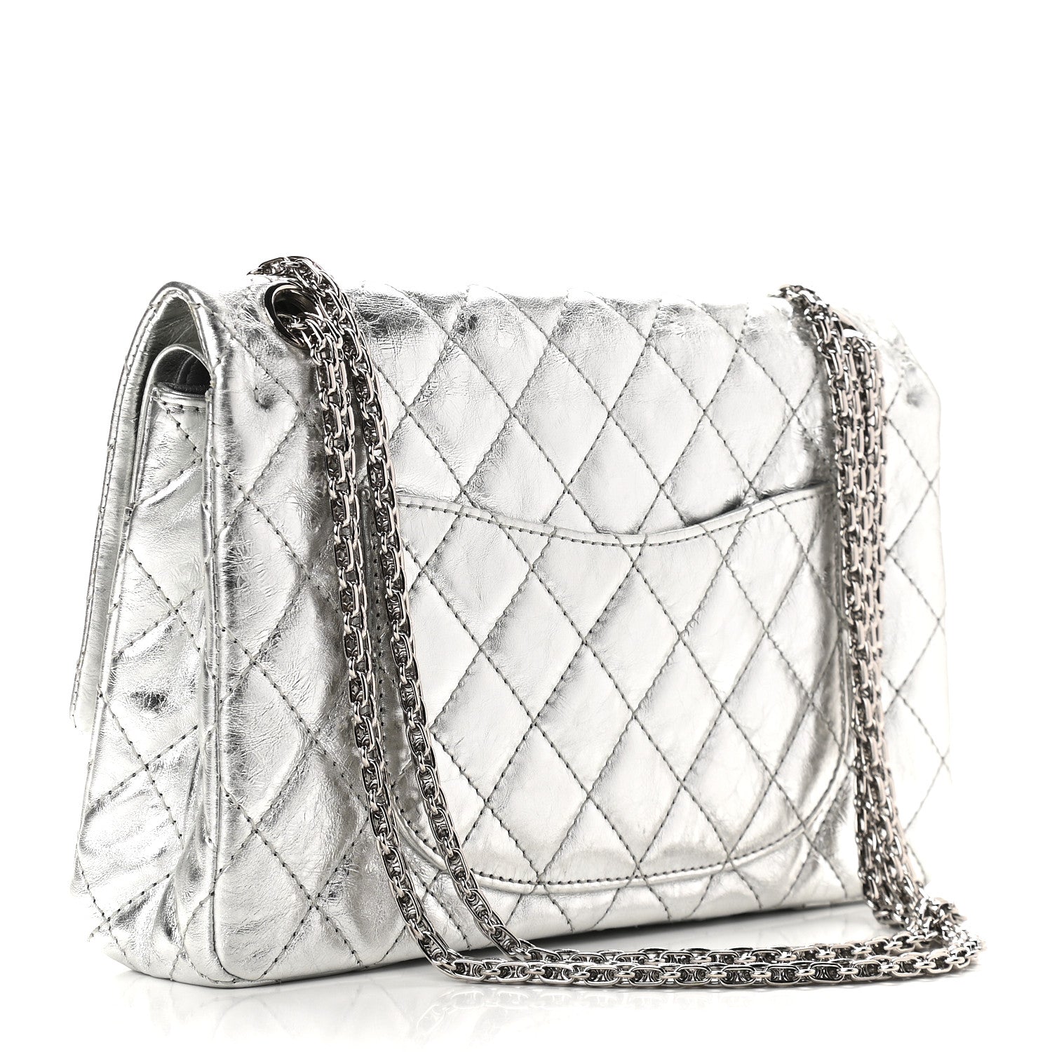 Chanel Metallic Aged Calfskin Quilted 2.55 Reissue 226 Flap Silver 2 of 9