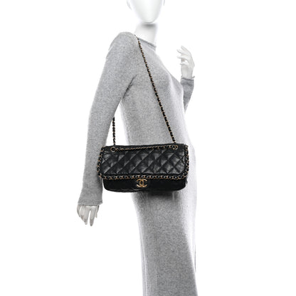 Chanel Calfskin Quilted Medium Chain Me Flap Black 2 of 13
