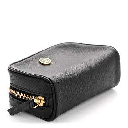 Chanel Grained Calfskin CC Button Cosmetic Case Black 4 of 9