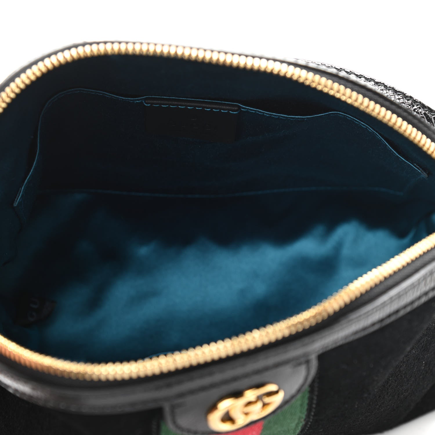 Gucci Suede Patent Web GG Small Ophidia Dome Shoulder Bag Black 7 of 10