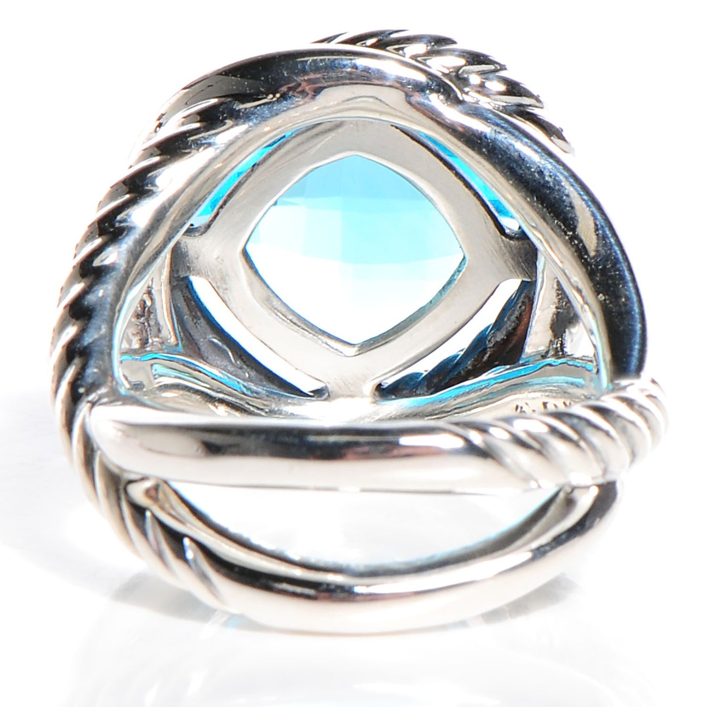 Sterling Silver Blue Topaz 11mm Infinity Ring 54 7