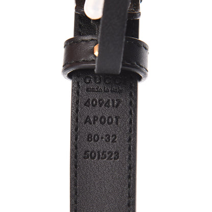 Gucci Calfskin Double G 20mm Belt 80 32 Black 4 of 7