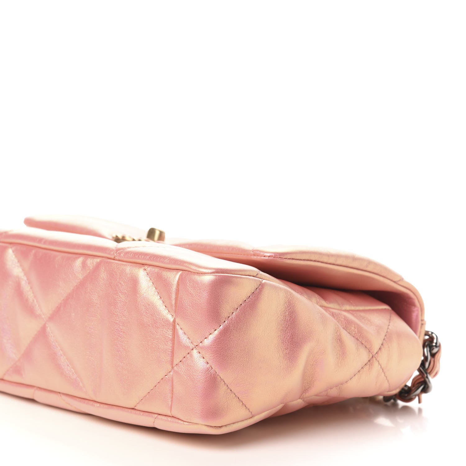 Chanel Iridescent Calfskin Quilted Medium 19 Flap Pink 9 of 11