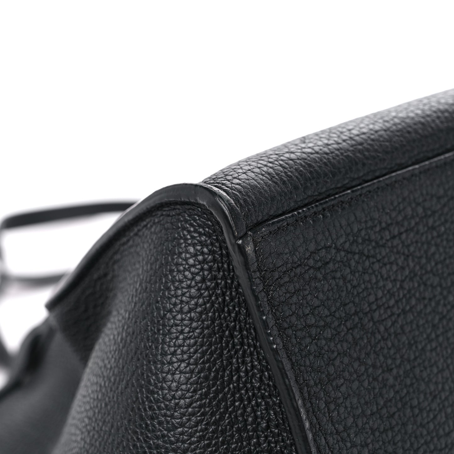 Supple Grained Calfskin Small Big Bag Black