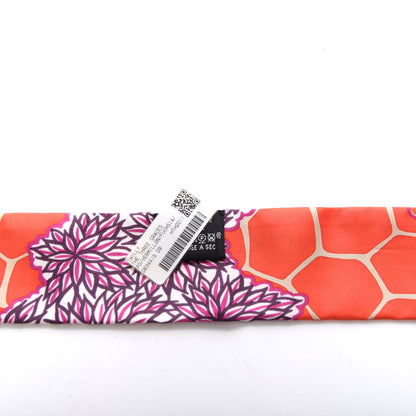 Hermes Silk The Three Graces Twilly Vermillion Fuchsia 3 of 4