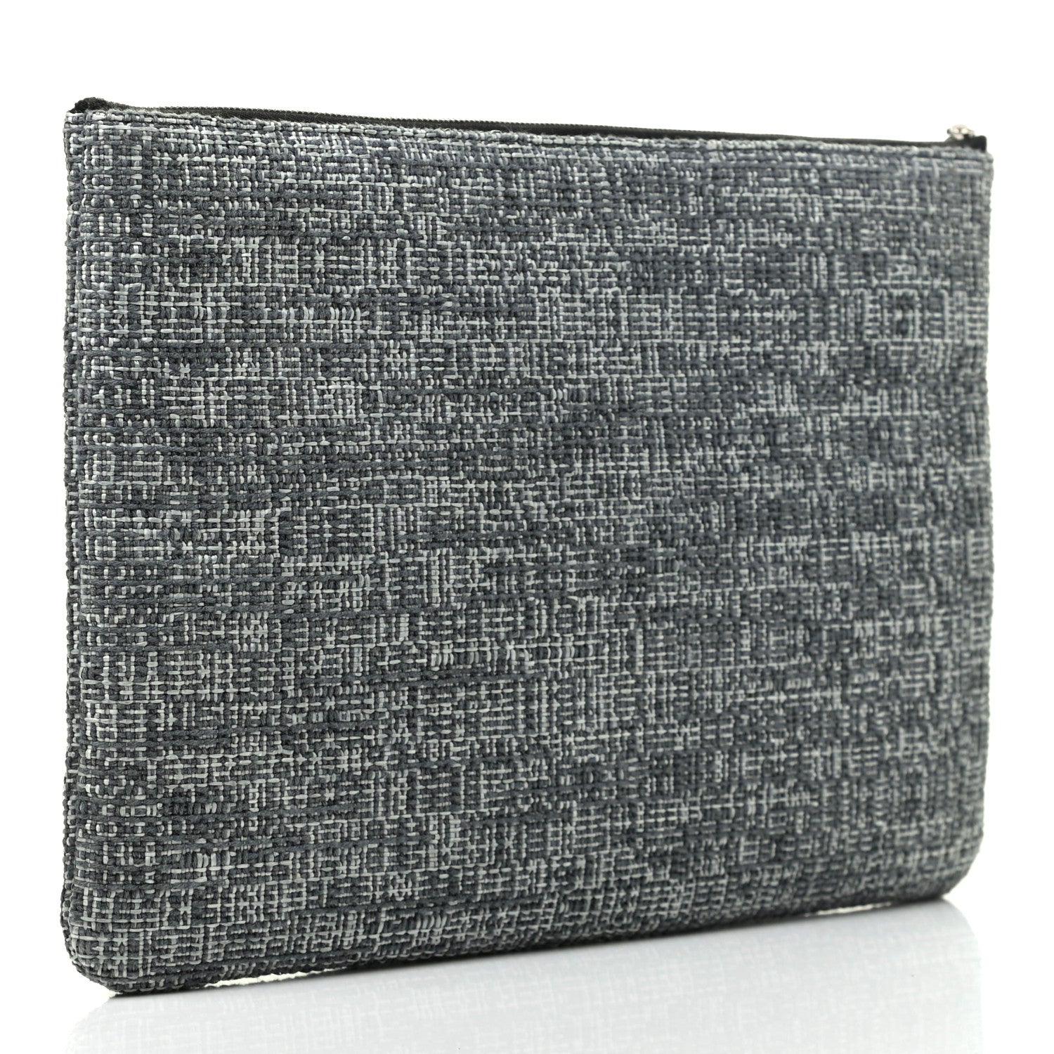 Chanel Canvas Medium Deauville Cosmetic Pouch Grey 3 of 7