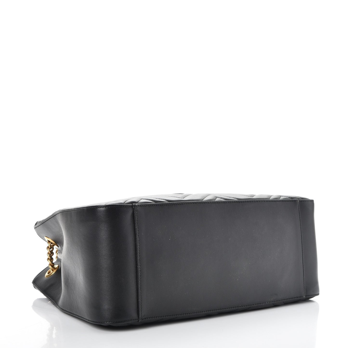Calfskin Matelasse Medium GG Marmont Shoulder Tote Bag Black