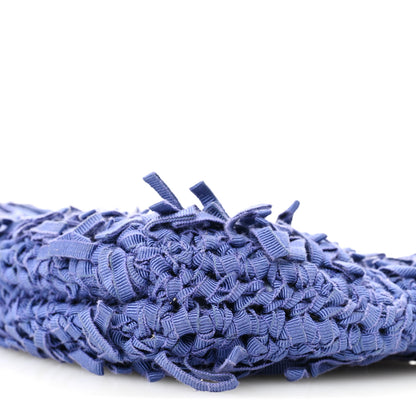 Salvatore Ferragamo Canvas Fringe Hug Shoulder Bag Blue 9 of 14
