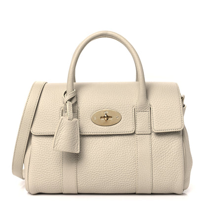 Mulberry Heavy Grain Small Bayswater Satchel Chalk 1 of 9