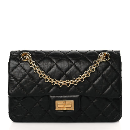 Chanel Aged Calfskin Quilted 2.55 Reissue Mini Flap Black 1 of 10