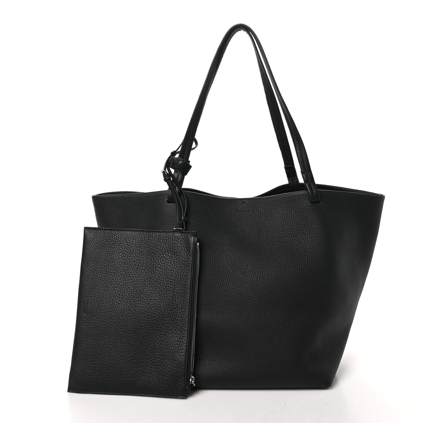 Grained Calfskin Park Tote Three Black