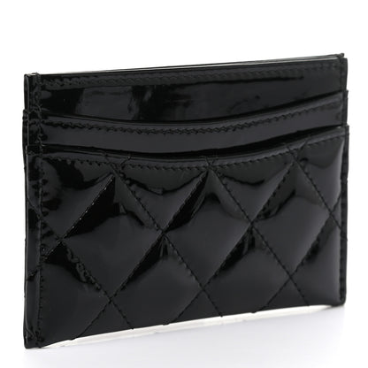 Chanel Patent Calfskin Quilted Card Holder Black 3 of 9